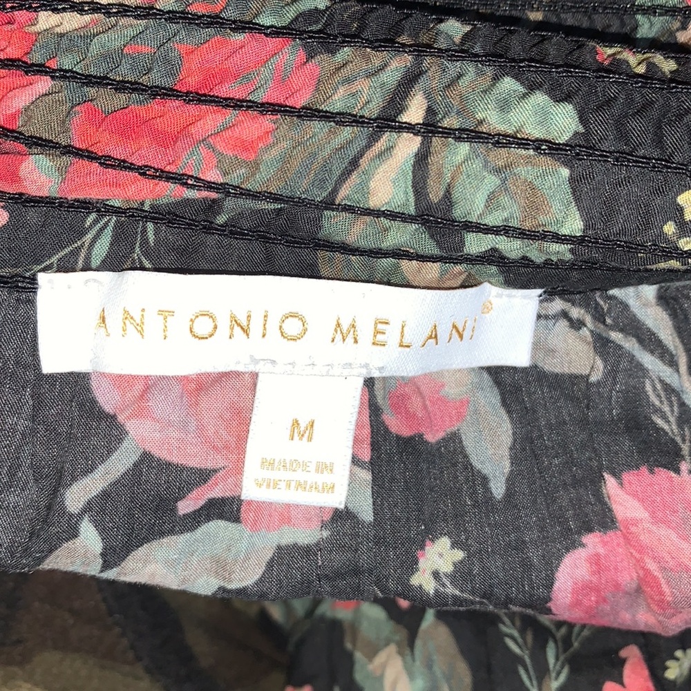 Antonio Melani Black Floral Skirt Size Medium - Picture 4 of 8